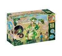 Playmobil 71009 Forêt Tropicale avec veilleuse - Wiltopia - avec Deux Personnages et des Animaux - Gamme Wiltopia avec Plus de 80% de matériaux recyclés ou biosourcés en Moyenne - Dès 4 Ans