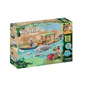 Playmobil 71010 Pirogue et lamantins Wiltopia - Carte d'animaux à Collectionner - Gamme Wiltopia avec Plus de 80% de matériaux recyclés ou biosourcés en Moyenne - Dès 4 Ans