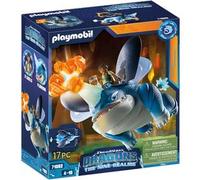 Playmobil 71082 Dragons: Les Neuf Royaumes - Bissocorn & D'Angelo - Dragons Nine Realms - avec Le Personnage Angelo, Son Dragon Plowhorn et Un Cristal - Histoire & Imaginaire - Dès 4 Ans