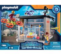 Playmobil 71084 Dragons: Les Neufs Royaumes - Labo Icaris - Dragons Nine Realms - avec Deux Personnages, Un Dragon, Un Drone avec Canon Fonctionnel et Le Laboratoire Icaris - Dès 4 Ans
