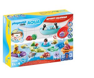 Playmobil 71086 Calendrier de l'Avent : 1.2.3 Aqua - avec 24 Surprises à découvrir pour Noël - Mes Premiers - Apprendre en s'amusant - pour Les Tout-Petits 18-36 Mois
