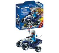 Playmobil 71092 Policier et Quad - City Action - avec Un Personnage, Un Quad avec Moteur à Retro-Fiction et des Accessoires - Intervention Poursuite - Dès 4 Ans