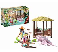 Playmobil 71143 Wiltopia - Paddles et Dauphins Roses - Gamme Wiltopia avec Plus de 80% de matériaux recyclés ou biosourcés en Moyenne - Animaux & Nature - Dès 4 Ans