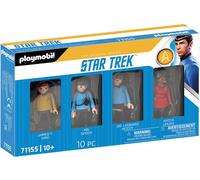 Playmobil 71155 Equipe Star Trek - avec Les Personnages de l'équipage du célèbre Vaisseau Entreprise : Le Capitaine Kirk, Spock, Uhura et McCoy - Héros Issu de Film Mythique - Dès 10 Ans
