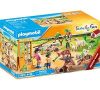 Playmobil 71191 Ferme pédagogique - Family Fun - avec Trois Personnages, des Animaux et des Accessoires - Le Parc Animalier - Animaux & Nature - Dès 4 Ans