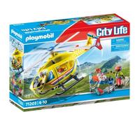 Playmobil Hélicoptère de secours 71203 - City Life - Intervention haute montagne - Dès 4 ans