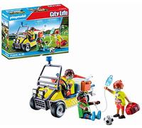 Playmobil Véhicule de secours City Life 71204 – 2 secouristes et équipements – Dès 4 ans
