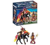 Playmobil 71213 Chevalier Burnham Raider avec Cheval de feu - Novelmore - avec Un Personnage, Un Cheval et des Accessoires - Chevalier - Histoire & Imaginaire - Dès 4 Ans