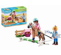 Playmobil 71242 Cavalière et Cheval avec monitrice - Country - avec Deux Personnages, Un Cheval et des Accessoires - Le Club d'équitation - Animaux & Nature - Dès 4 Ans