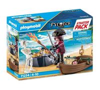 PLAYMOBIL - 71254 - Les Pirates - Starter Pack Pirate et barque - 42 pièces - Pour enfants de 4 ans et plus