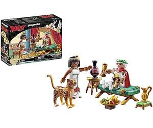 Playmobil 71270 Astérix : César et Cléopâtre - avec Deux Personnages, Un léopard, Une Longue Chaise pour la Reine et des Accessoires - Les Aventures d'Obélix - Histoire & Imaginaire - Dès 5 Ans