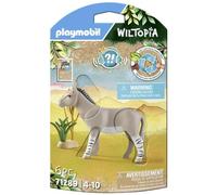 Playmobil 71289 Âne Sauvage d'Afrique- - Wiltopia - 80% de Matériaux recyclés ou biosourcés en Moyenne Jouet éducatif