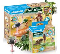 PLAYMOBIL 71296 WILTOPIA - Invité chez Papa Strauß 71291 Wiltopia - Les castors offrent une expérience de jeu fascinante pour les petits amis des animaux