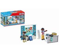 PLAYMOBIL 71330 Classe avec réalité augmentée - City Life - avec deux personnages, un projecteur fonctionnel, un tableau, une tablette, deux casques de réalité virtuelle et des accessoires - Dès 4 ans