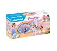 PLAYMOBIL 71361 Cheval ailé à décorer avec princesse, Princess Magic, chevalier et arc-en-ciel, Dès 4 ans