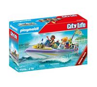 Playmobil 71366 Mariés et Bateau, Un Voyage Romantique en Bateau pour Une Merveilleuse Lune de Miel après Un Mariage de rêve, Univers City Life Promo Pack dès 4 Ans