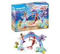 Playmobil 71379 Starter Pack Sirènes et Arc-en-Ciel - Magic - Découvre la Vie sous-Marine des sirènes avec Leurs Amis Les Animaux Marins - Dès 4 Ans
