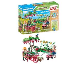 Playmobil 71380 Starter Pack Jardin Potager - Country - avec Deux Personnages et de Nombreux Accessoires - Dès 4 Ans