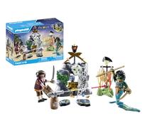 Playmobil Set Pirate avec trésor 71420 - 2 personnages, canon fonctionnel, repaire rocheux