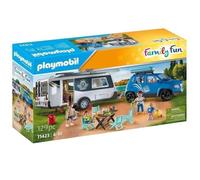 Playmobil Family Fun 71423 Famille avec voiture et caravane
