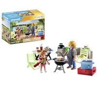 Playmobil 71427 Barbecue avec Papa et Enfant - Family Fun - Comprend Deux Personnages, Un Barbecue et des Accessoires - Dès 4 Ans