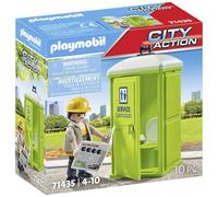 Playmobil Toilettes Mobiles 71435 - City Action - avec un personnage et un journal - Dès 4 ans