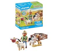 Playmobil 71444 Berger avec Moutons - Country - avec 5 Animaux et 1 Personnage - Jouet fabriqué avec Plus de 80% de matériaux recyclés ou biosourcés en Moyenne. Dès 4 Ans