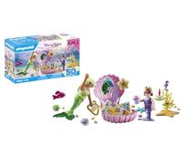 Playmobil 71446 Sirènes et décorations de fête - Univers Princess Magic - Comprend Deux sirènes, avec Un Coquillage géant, des hippocampes, des Ballons et des Cadeaux - Dès 4 Ans