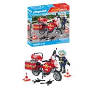 Playmobil® ACT!ON HEROES Moto pompier sur le lieu de l'accident 71466