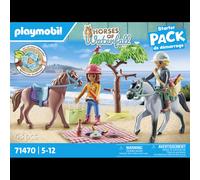Playmobil 71470 Amélia et Ben avec Chevaux, Plastique Multicolore, 2 Figurines, 21 Pièces, 4-12 ans, Dimensions Emballage 248x46x142 mm