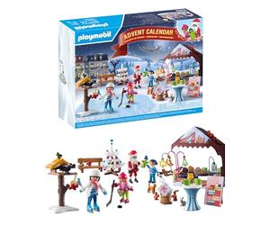 Playmobil 71472 Calendrier de l'Avent Marché de Noël - Comprend Quatre Personnages Ainsi Que 24 Surprises passionantes - Dès 4 Ans