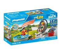 PLAYMOBIL 71476 StarterPack Maman et enfant avec fauteuil suspendu, My Life, 29 pieces, Des 4 ans