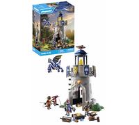 Playmobil 71483 Tourelle des Chevaliers de Novelmore avec Dragon - Les Chevaliers défendent Leur Royaume Novelmore - avec 1 Animal et 3 Personnages - Jouet Univers médiéval et Historique. Dès 4 Ans