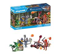 Playmobil 71485 Chevaliers et catapulte - Novelmore - Duel Entre Les Chevaliers de Novelmore et Les Burnham Raiders - avec 1 Animal et 3 Personnages - Jouet Univers médiéval et Historique. Dès 4 Ans