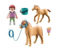 Playmobil 71498 Horses of Waterfall: Child with Pony and Foal, horse toy, fun im