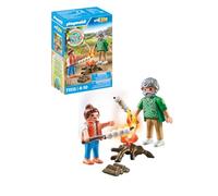 Playmobil 71513 Grand-père Petite Fille et feu de Camp