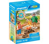 Playmobil 71513 Grand-père Petite Fille et feu de Camp