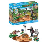 Playmobil 71526 Stégosaure et Voleur d'œuf - Gamme Dinos fabriquée avec Plus de 80% de matériaux recyclés ou biosourcés en Moyenne - Univers Dinos - Dès 4 Ans