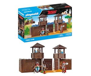 Playmobil 71542 Astérix : Camp des Romains - La conquête palpitante du Camp par Les Gaulois - Comprend 6 Personnages, Un Camp Romain dôté de Deux Tours de guet et des Accessoires - Dès 5 Ans