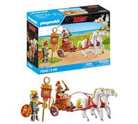 Playmobil 71543 Astérix : Char Romain - Aventure au Temps des Gaulois - Comprend Deux Personnages, Un Char Romain avec Deux Chevaux, des Casques Amovibles, des Bracelets et Une Cape - Dès 5 Ans