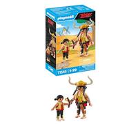 Playmobil 71545 Astérix : Soupalognon y Crouton et Pepe - Comprend Deux Personnages Gaulois cultes, Une épée, Une Fronde et des Accessoires - Dès 5 Ans