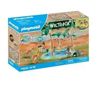 Playmobil Jouet 71624 - Explorateurs animaux australiens Wiltopia - 2 pers., mare, accessoires - Dès 4 ans