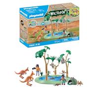 Playmobil Jouet 71624 - Explorateurs animaux australiens Wiltopia - 2 pers., mare, accessoires - Dès 4 ans