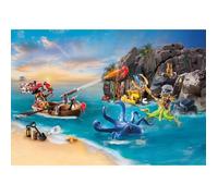 PLAYMOBIL 71636 Calendrier l'Avent Pirate, 24 surprises, 98 pieces, Des 4 ans