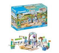 Playmobil 71637 Ecole d'équitation - Horses of Waterfall - Comprenant Un Plateau tournant, Un Cheval et des Accessoires d'équitation variés - Dès 5 Ans