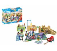 Playmobil 71649 Assistante Maternelle et bébés - MyLife Promo Pack - Comprenant Cinq Personnages, Une Tour de Jeu, Un Toboggan et de Nombreux Accessoires adorables - Dès 4 Ans