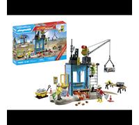 Playmobil 71650 Ouvriers et chantier : Construction plastique multicolore, assemblage requis, 4 ans et +, Dimensions colis : 400x75x300 mm, poids 797.5g
