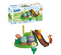 Playmobil 71694 Junior & Disney : Winnie l'ourson et Tigrou avec Jardin d'abeilles - Comprend Un Toboggan et Une Colline - Jouet fabriqué à partir de matière d'origine végétale - Dès 12 Mois