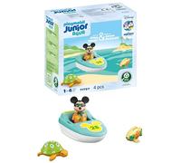 Junior 71707 Mickey avec bateau, Flotte dans l'eau, Jouet pour le bain, Junior & Disney, Des 12 mois Bleu G
