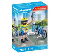 Playmobil Action Heroes 71732 Policier cycliste avec borne de recharge
